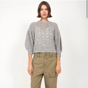 NWT Joie Concetta Wool Alpaca Blend Sweater | Heather Grey | Small